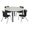 Regency Tables > Height Adjustable > Round Mobile Table & Chair Sets, 48 W, 48 L, 23-34 H, Maple TB48RNDPLAPCBK45BK - alternate 1